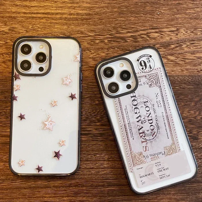 

Hand Drawn Graffiti Stars 2.0 Version Acrylic Upgrade Border Phone Case Cover for IPhone 11 12 13 14 15 Pro Max Case