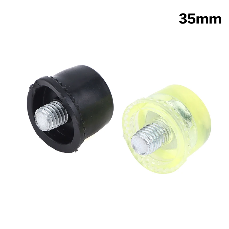 Hot Sale 1Pair Double Face Tap Rubber Hammer Head 25mm-45mm Adjustable 250g Yellow Black Replacement Striking Head for Tools