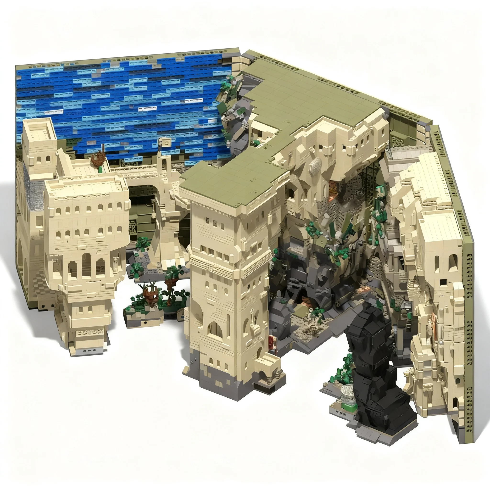 19551pcs MOC Architecture The Most Ridiculous Book Nook Ever Model Toy Building Blocks Construction Christmas Gift Idea DIY