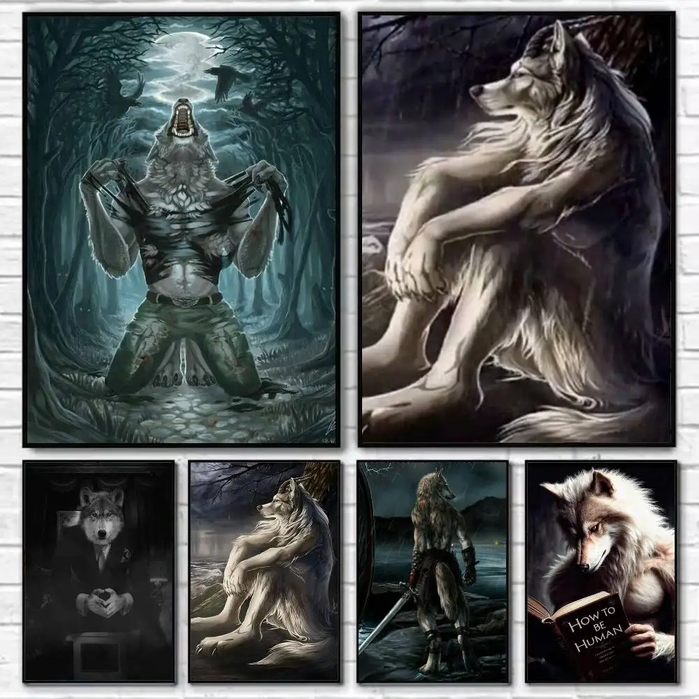 

Cool S-Sigma Alpha Wolf Meme Poster Self-adhesive Art Waterproof Paper Sticker Coffee House Bar Room Wall Decor