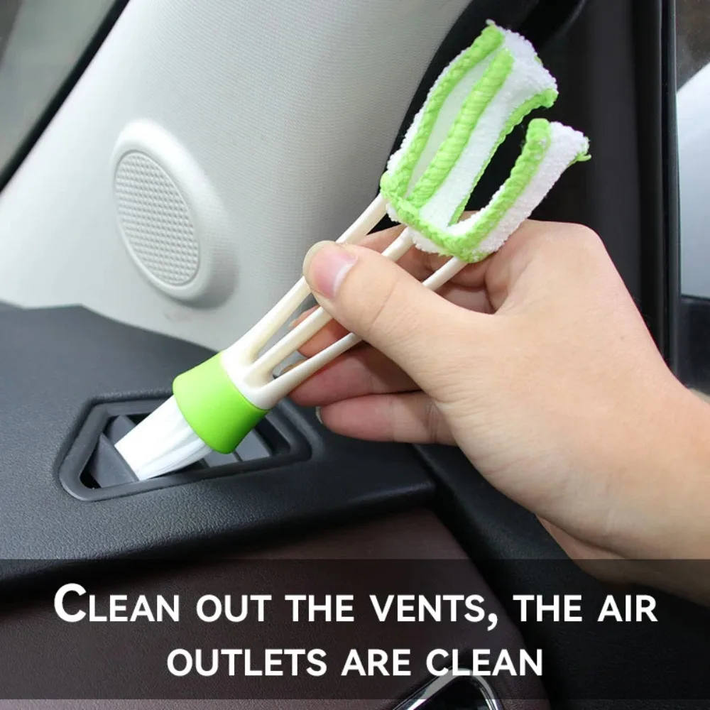 1pc Multi Functional Dual Head Air Conditioner for Vehicles Dust Removal Gap Air Outlet Brush, Car Air Outlet Cleaning Brush
