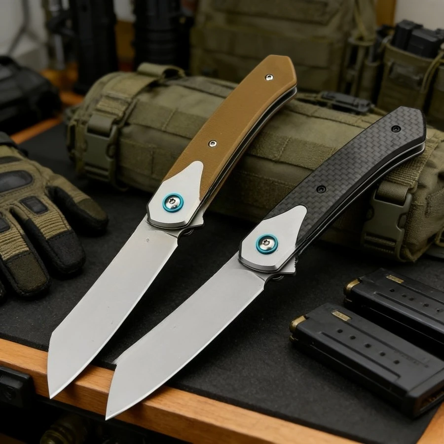 

Складной нож V-образной формы 7135, легкий, для заточки, с эргономичной рукояткой, для использования одной рукой, EDC, мужской подарок.