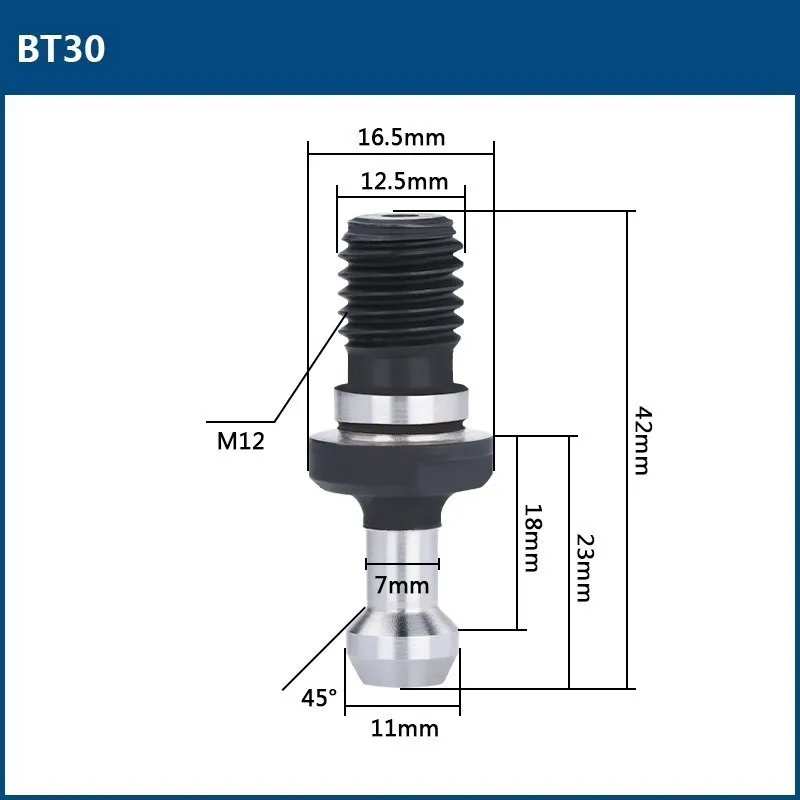 Ziehen Stud Retention Knob BT30 BT40 45 Grad Ziehen Nagel für CNC Fräsen Cnc-drehmaschine Werkzeug Halter – Detail 5