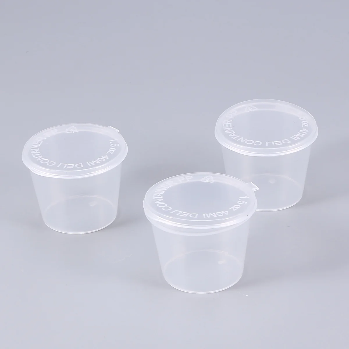 

50 PCS Clear Portion Cups Lids Food Grade Anti Leak Condiments Containers for Mousse Yogurt Dessert Snacks Disposable Cups