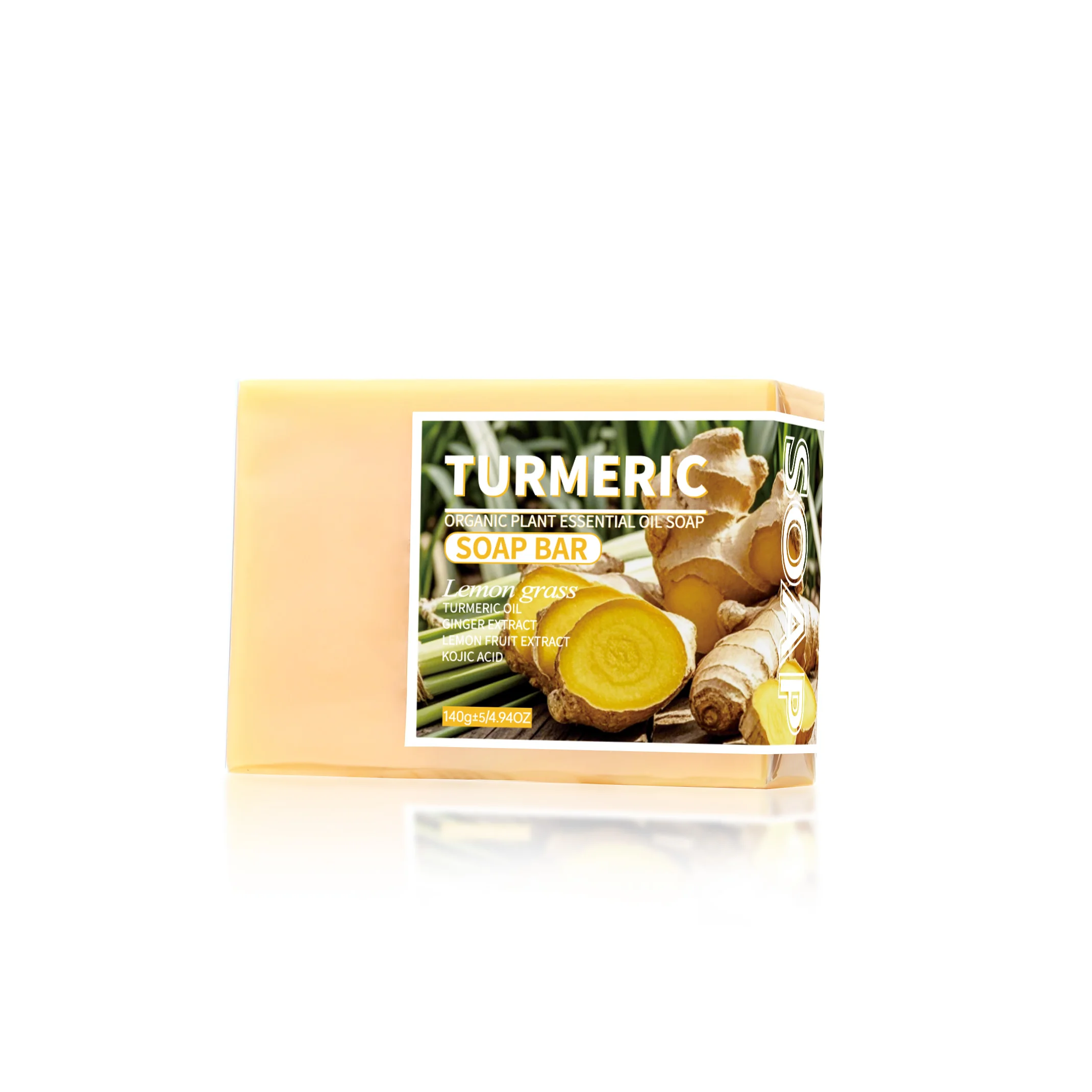 Мыло с эфирным маслом куркумы, 140 г, мыло ручной работы с эфирным маслом лимона, подходит для мытья лица и купания всего тела, ежедневно