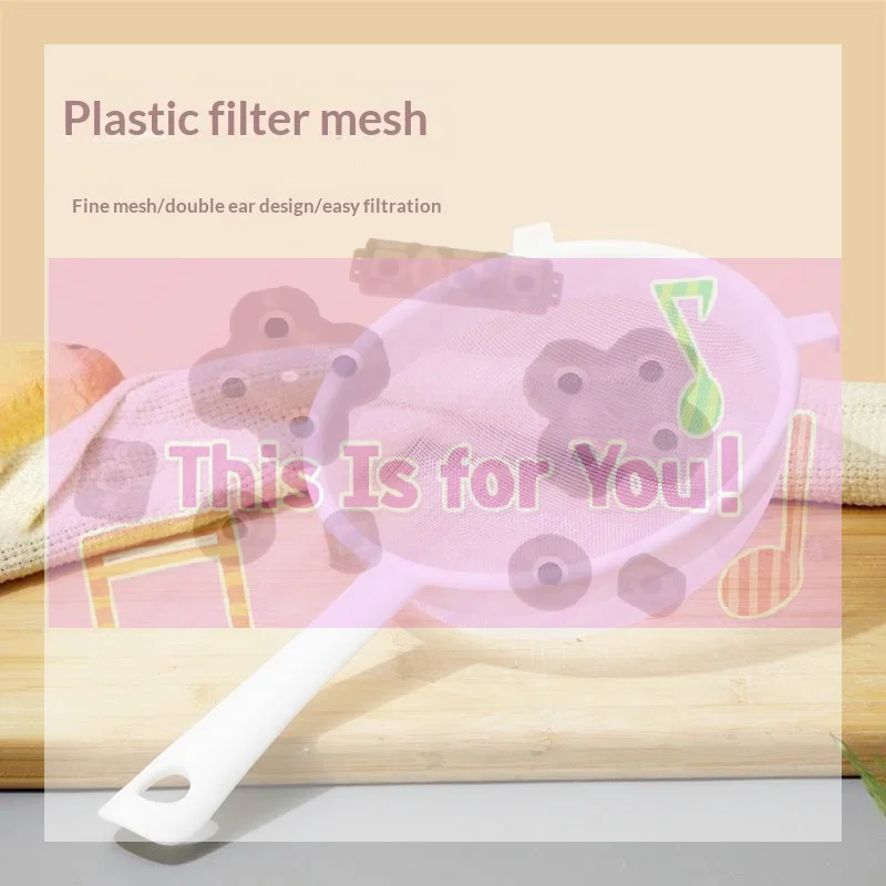 Ultra Fine Mesh Mesh Strainer With Handle Mini Plastic Colander Separation Net Food Juice Strainer Yogurt Mesh Sieve Kitchen Use