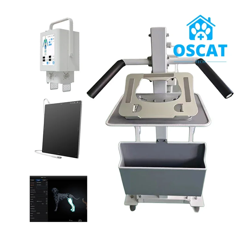 OSCAT  Professional Veterinary Equipment Movable Digital X-ray Set High frequency Portable Pet DR X Ray Machine