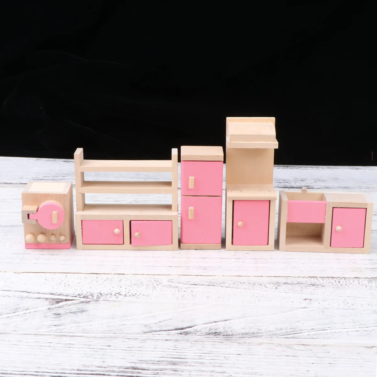 Poppenhuis Meubels Minikoelkasten Restaurant Set Poppenhuis Speelgoed Bamboe DIY Rekwisieten