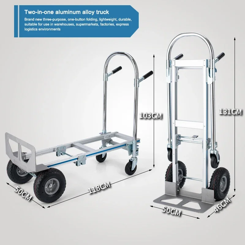 Load King อลูมิเนียมอัลลอยด์รถบรรทุกโลจิสติกส์โกดังพับมือผลักดันรถบรรทุกรถเสือรถแท่นดึงรถบรรทุก