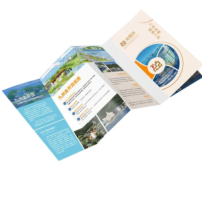 custom Custom coated Paper Logo Printing Folding Flyer Catalogue Brochure Booklet Instruction Manual Leaflet Printing