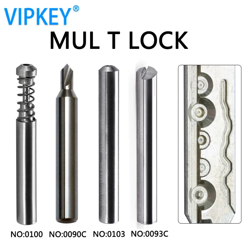 Cortador de fresado con cerradura Mul T, copia de llaves de MUL-T-LOCK con brocas para máquina duplicadora de llaves Vertical Manual, herramientas de cerrajero