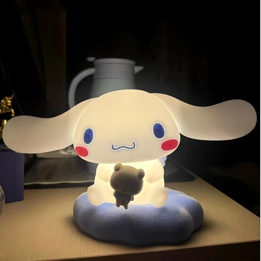 

Authentic Sanrio Cinnamoroll Family Series Luminous Toy Desktop Ornaments cute room decor Atmosphere Lamp Girls Anime Gifts