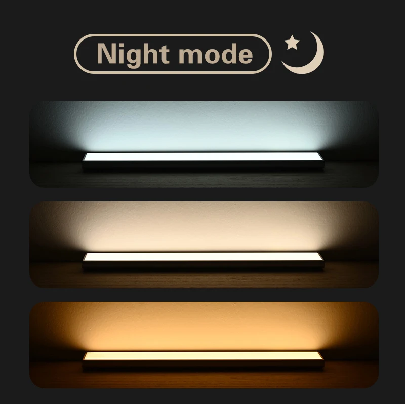 Full Screen Lamp Motion Sensor LED Night Light CCT Dual White 3000-6500K Dimmable USB-C Rechargeable Under Cabinet Wardrobe Lamp