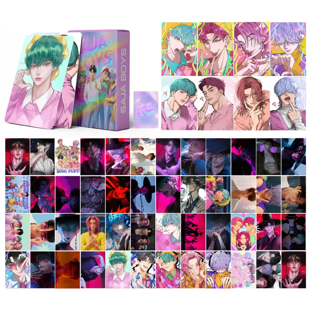 

KPop Demon Hunters Gaza Boy Group 55pcs New LOMO Cards Cool Photo Card Fashion Peripheral Collection Card Children's Toys Gifts