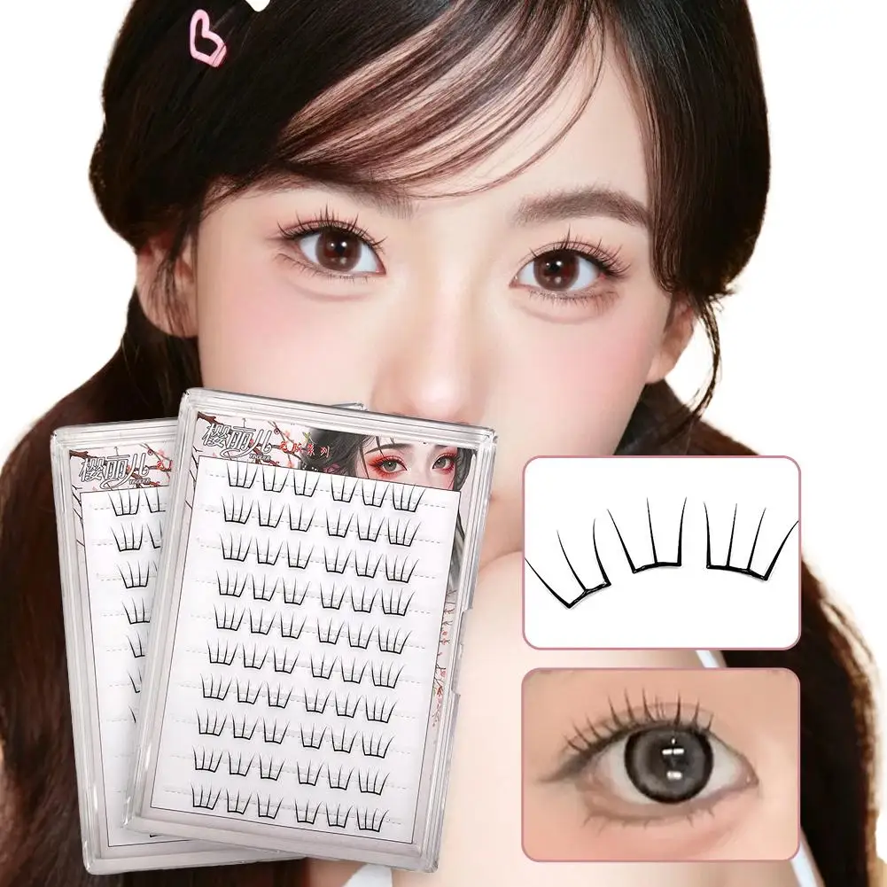 Korean Style Glue-free False Eyelashes Natural Fluffy Single Cluster Segmented Type Eyelashes Extension Women Makeup Tool