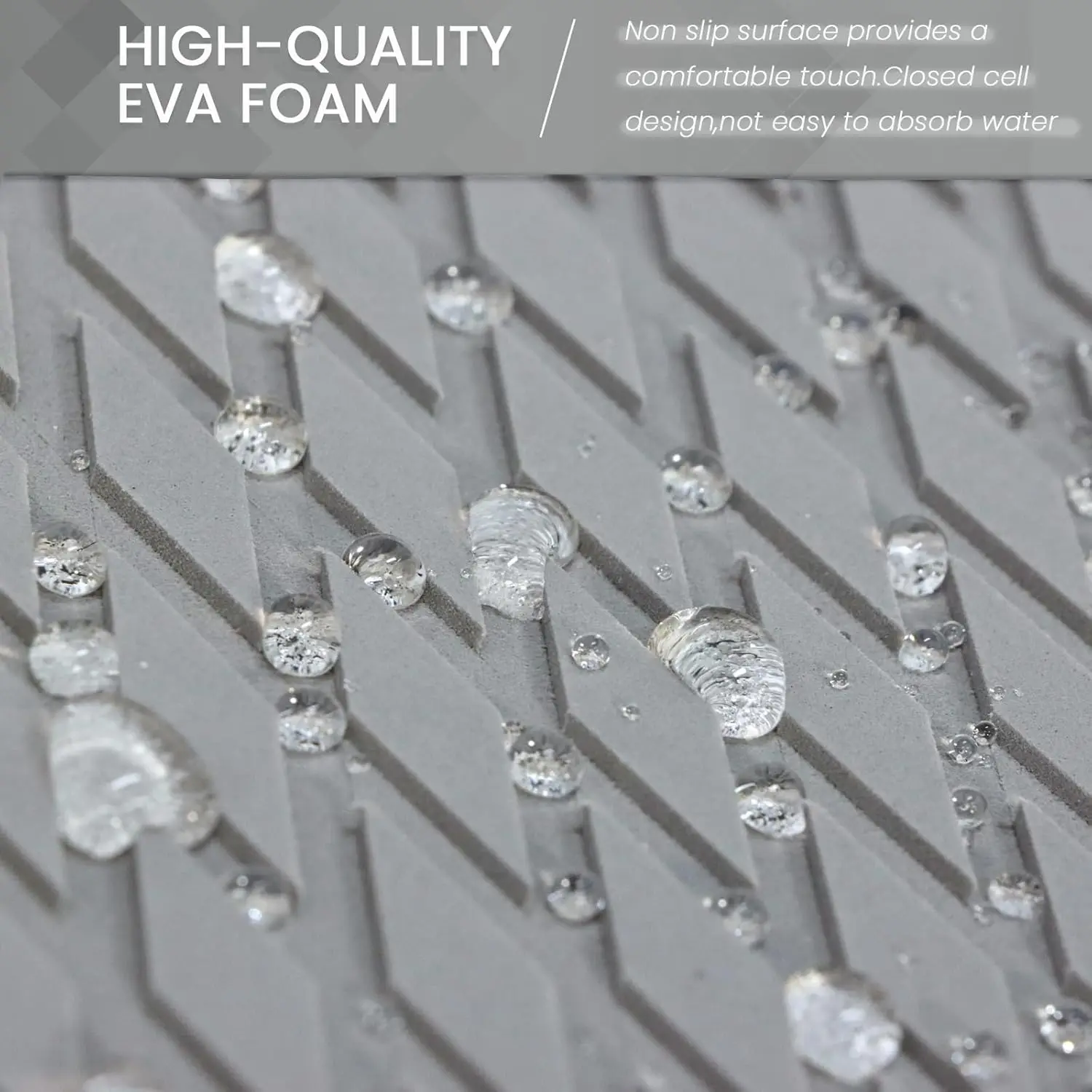 2400x410x5mm EVA Foam Boat Flooring Pad Diamond Non-slip Self Adhesive Decking Sheet Yacht Marine Mat DIY Surfboard Traction Pad