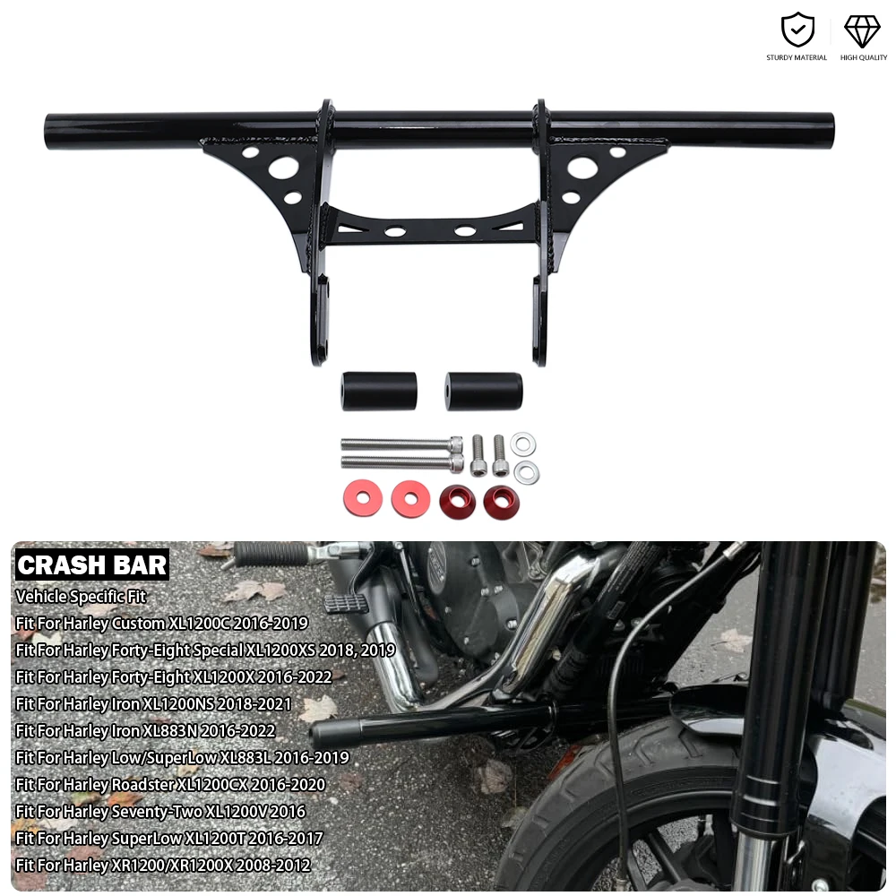 Osłona silnika Highway Crash Bar pasuje do Harley Sportster 2004-2022 Iron 883 XL 1200 Roadster XL883N SuperLow XL883 XL1200 XR1200