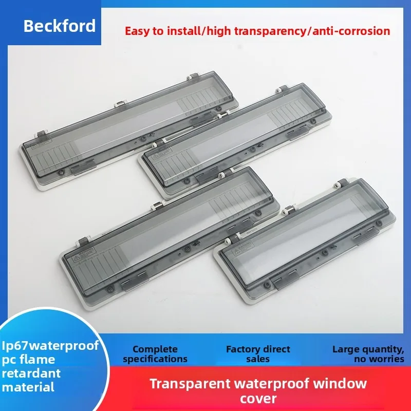 IP67 Waterproof Window Cover, Transparent Rainproof Shield for Circuit Breaker, 6/12 Positions Visible Observation Case