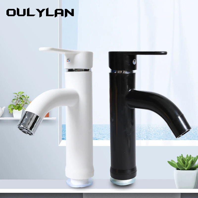 Oulylan Outdoor Retro Antifreeze Faucet Bathroom Washbasin Sink and Counter Hot and Cold Faucet Hot Cooling Bath Faucets