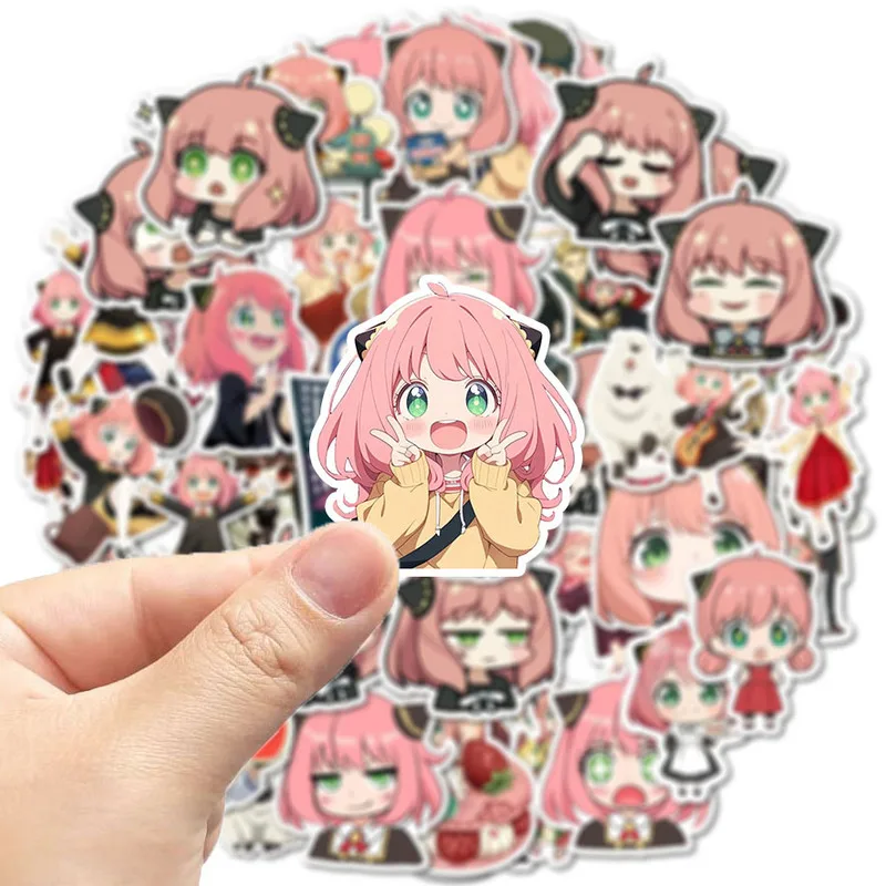 conjunto-de-adesivos-anime-spy×family-50-folhas-adesivos-impermeaveis-loid-anya-yor-adesivos-decorativos-para-caderno-diario-e-artesanato-diy