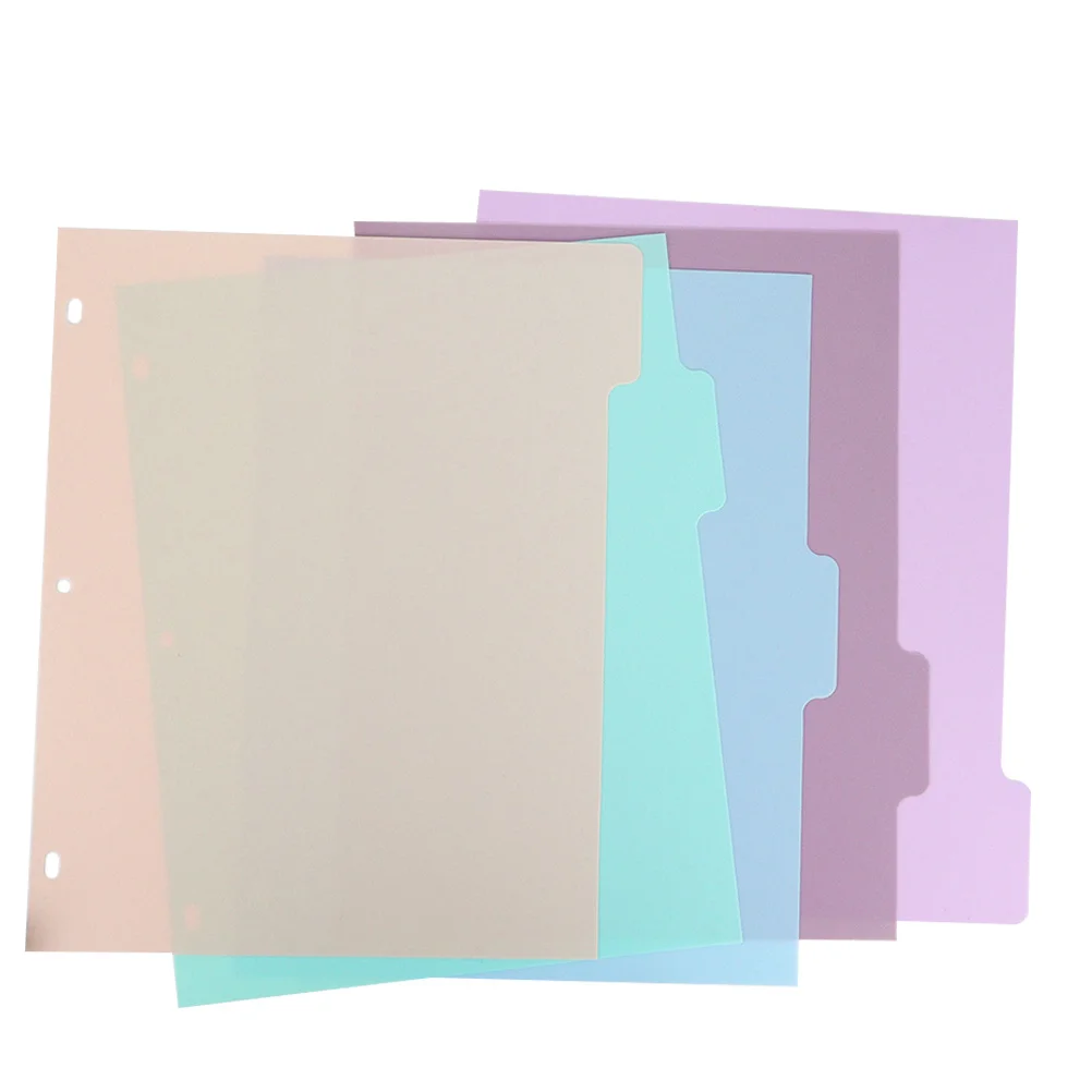 

1 комплект разделителей для переплетов формата А4, матовый полипропиленовый пластик, многосекционные вставки для журналов для офиса, школы, дома, разделения файлов и