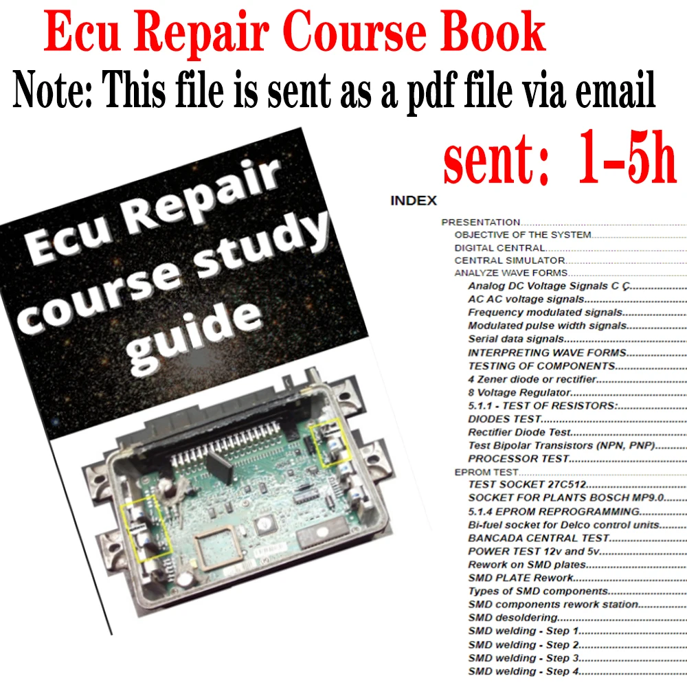 

ECU Repair Course Study Guide ECU Basic Teaching PDF Ebook PDF File For EPROM TEST Progranmming SMD Digital Central Simulator