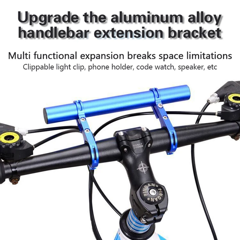 10/20/30cm Bicycle Handlebar Extended Bracket Bike Headlight Mount Bar Computer Holder Lamp Support Rack Alloy Stand