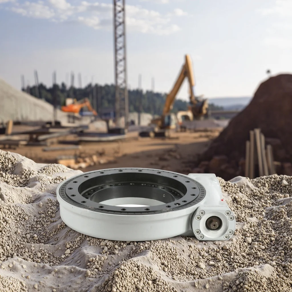 

WH12-77-RH-160A-REV.A Worm Gearbox Slew Drive for Service Module Crane Custom ODM Supported ，Ratio 77:1