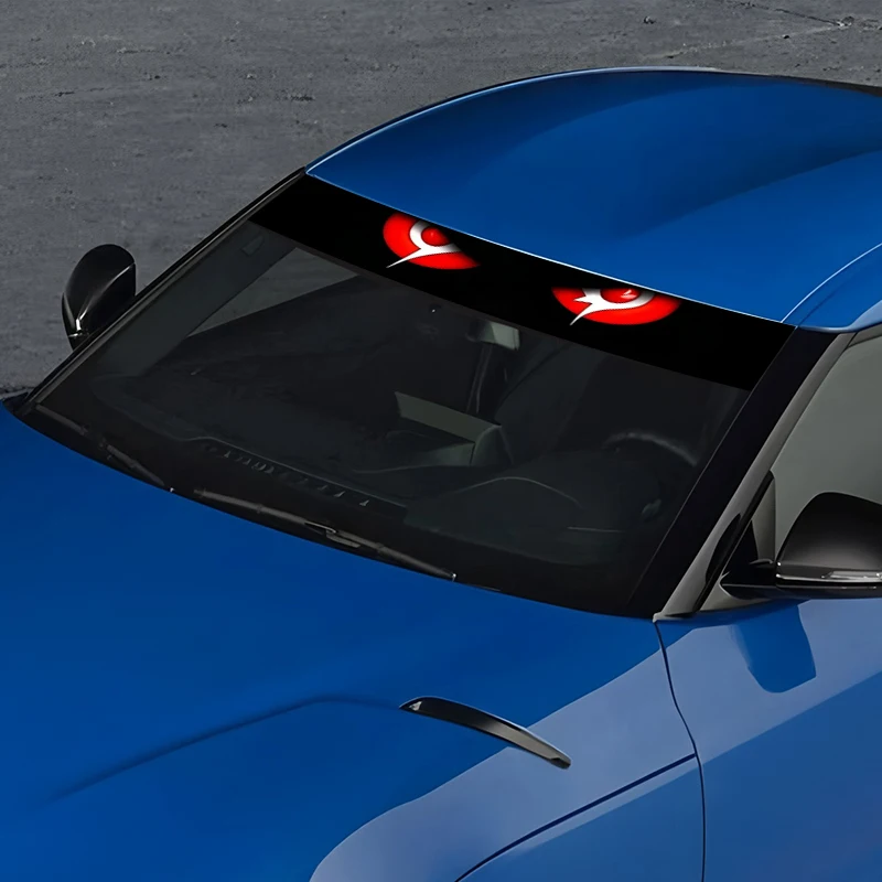 1 peça tira decorativa estilo mau olhado vermelho e preto adesivo decorativo de alto desempenho, filme de carro de vinil, resistente a UV