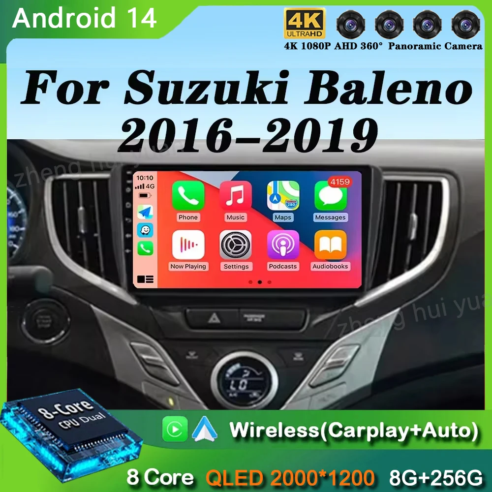 

Android 14 для Suzuki Baleno 2015-2022 GPS-экран с поддержкой Raer Camera Carplay OBD Автомобильный мультимедийный радиоприемник Видеоплеер 4G WIFI