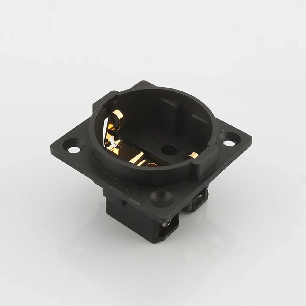 1 pièce presse-étoupe 03G plaqué rhodium/or, melon al AC 250V 16A EU Euro Schuko 2 broches IEC, adaptateur d'entrée, prise d'alimentation audio Hifi, prise de châssis