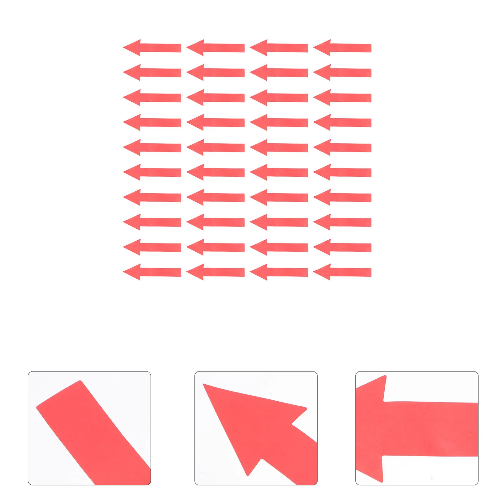 

50pcs Indicator Safety Arrow Decals Warning Label Stickers For Direction Indication Equipment Marking Wall Arrowhead