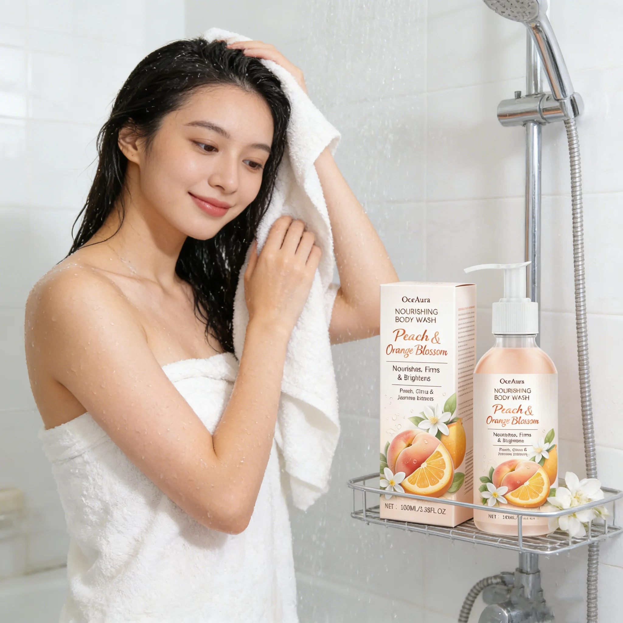 

OCEAURA Гель для душа для очищения кожи: глубокое увлажнение, стойкий аромат, натуральные растительные экстракты, укрепление кожи, питание для тела