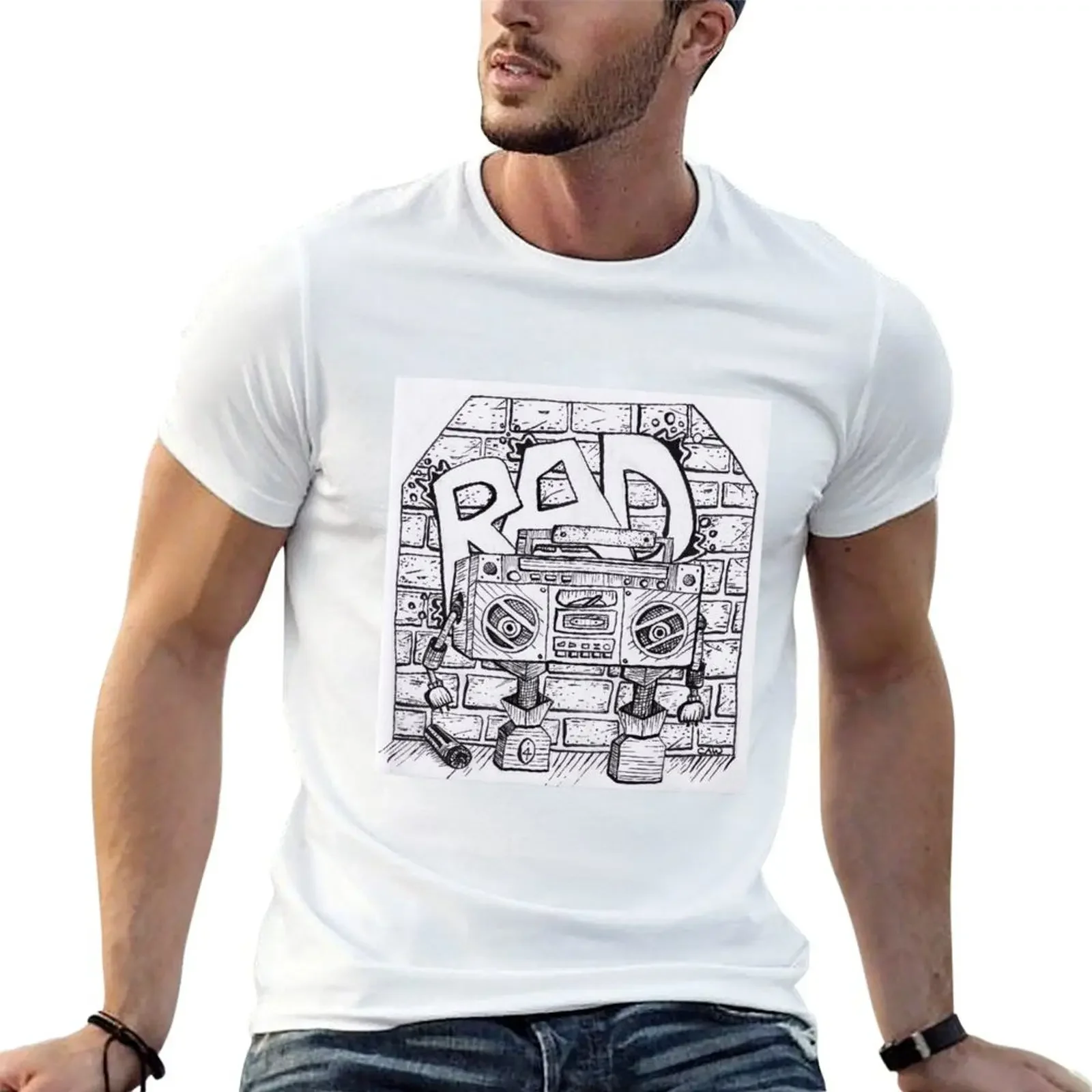 Rad the Radio Robot T-Shirt baggy shirts blanks man t shirt vintage t shirt men