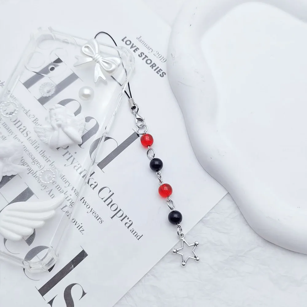 

Брелок для ключей Ювелирный шнур для ключей Y2K Звезда Телефонная цепочка Стильный ремешок Звезда Y2K Подвески для телефона из бисера Ручная работа Y2K Брелок для ключей Подарки для девочек