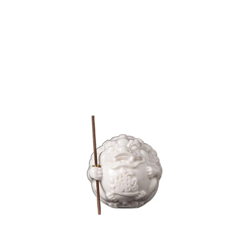 

Censer Ceramic Incense Insertion Cute Creative Incense Burner with Wooden Base Sandalwood Agarwood Seat Camping Garden