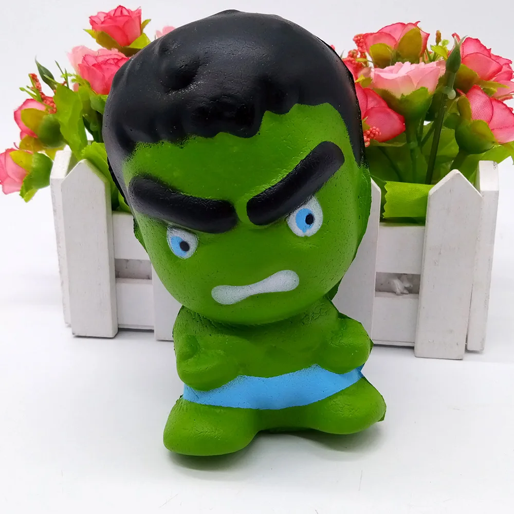 Disney Marvel Anime Dolls Spider-Man Hulk Iron Man Kawaii PU Stress Relief Squishy Toys Children Birthday Gifts