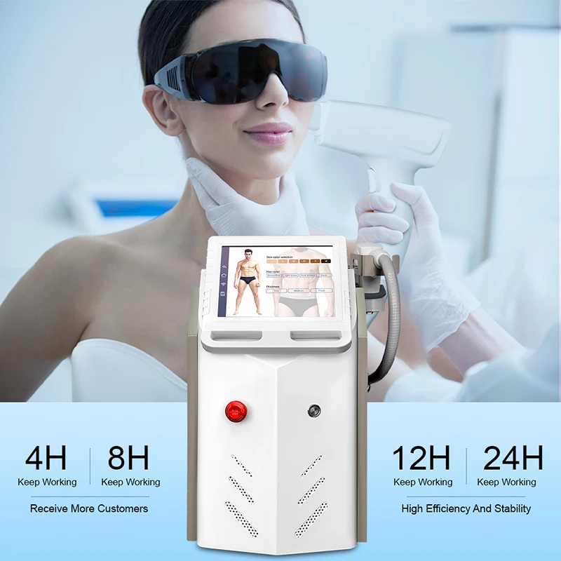 NEW Portable 808 3wave Diode Laser Permanent Hair Remove Fast Depilation Painfree Follicle Penetration Skin Rejuvenation Device