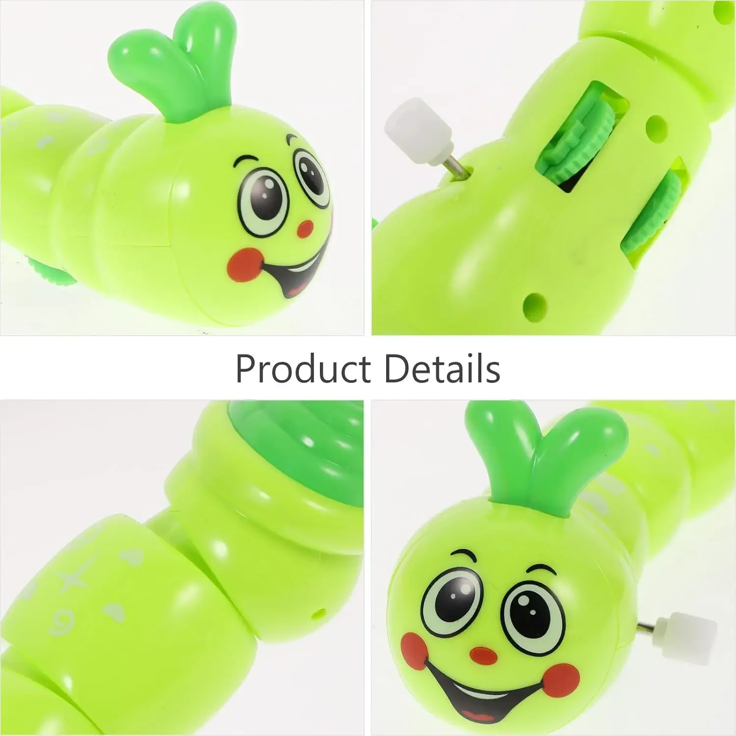 Afbeelding 4: 1pc Leuke Wind Up Clockwork Rups Speelgoed voor Kat Clockwork Huisdier Speelgoed Kauwen Klauwen Duimbeet Huisdier Accessoires Interactief Speelgoed