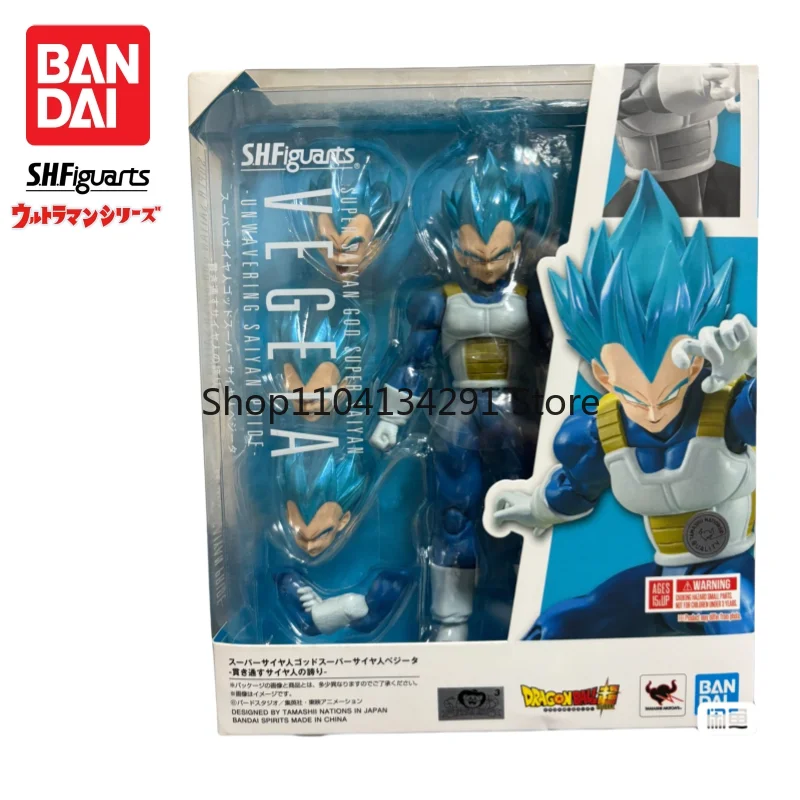 

Authentic Original Product in Stock Bandai SHF Blue-Haired Vegeta Super Saiyan God Embodying Saiyan Pride Action Figu