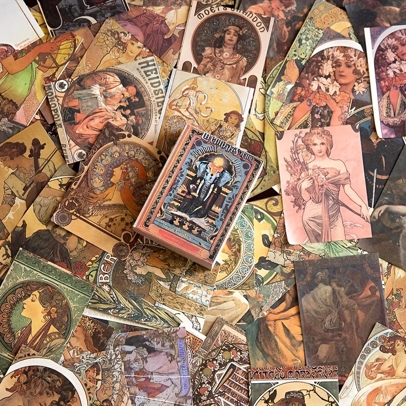 JAI IMAN 200 Stück niedliches dickes Buchmaterial im Vintage-Stil, kein Wiederholen, DIY-Dekorbuch, perfekt für DIY-Handwerk, Scrapbooking-Zubehör – Detail 5