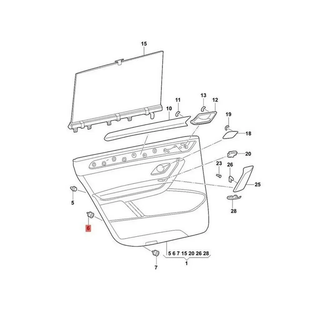 Tampa do motor Undertray Splashguard, arco da roda, parafuso Torx Fastener, clipes para VW, Audi A1, A3, A4L, Q3, Q5, Q7, N90974701, 30, 50Pcs