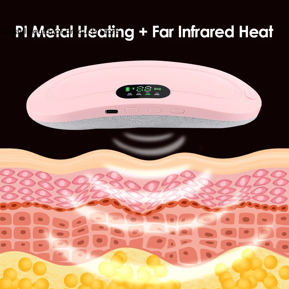 حزام قصر دافئ للتدليك الساخن للفتيات خلال فترة الحيض العمة Nuangongbao جهاز تدليك الخصر الذكي للتدفئة