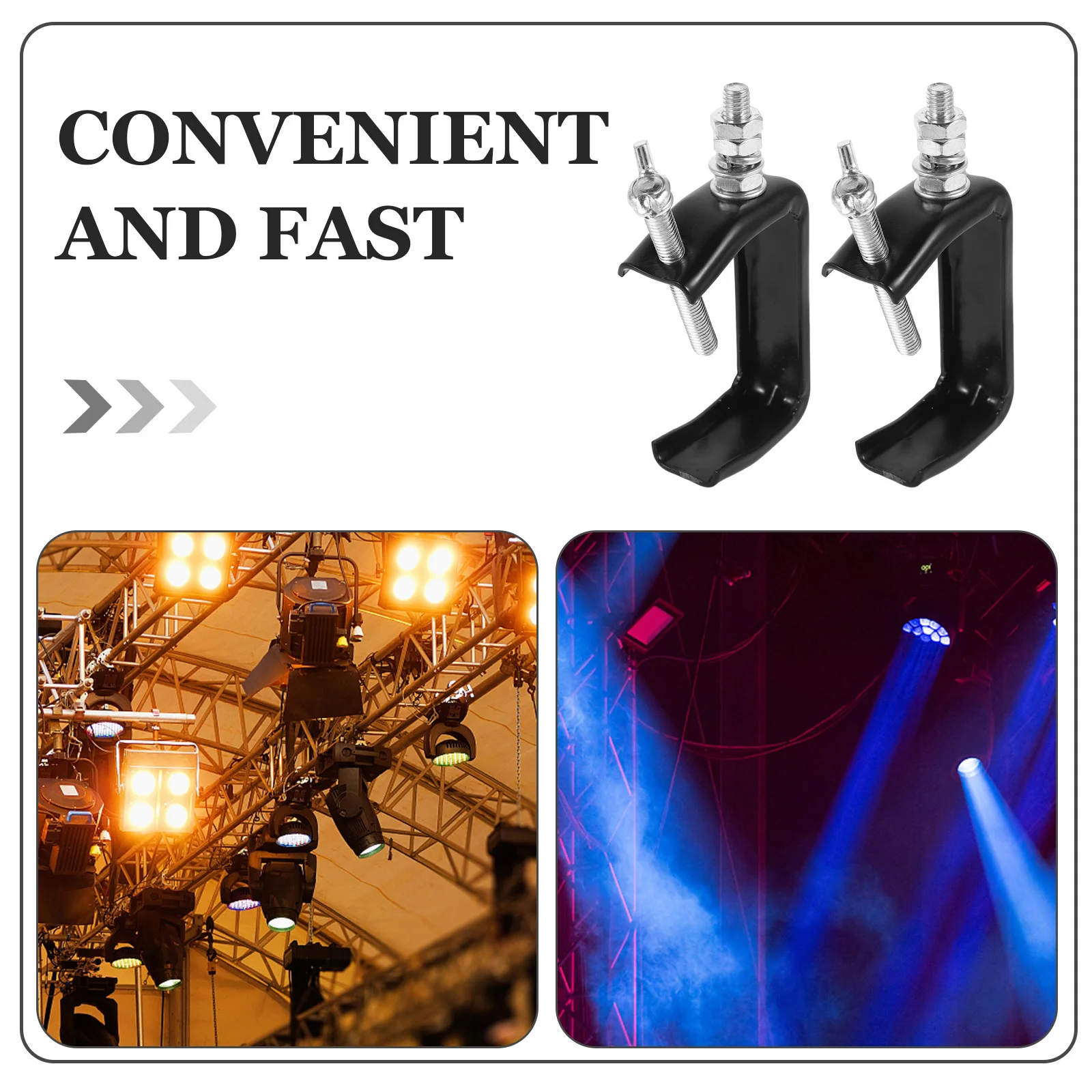 2 قطعة ضوء المرحلة المشابك الثقيلة المعادن الجمالون السنانير الإضاءة جبل Dj مصابيح حفلات تركيبات Dj ضوء المشابك الإضاءة جبل #2