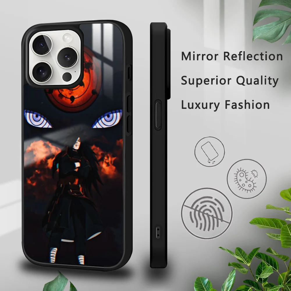 

Narutos-U-Uchiha M-Madara Phone Case For iPhone 16 15 14 13 12 11 Pro Xs Max Mini Plus Celulares Hard Funda