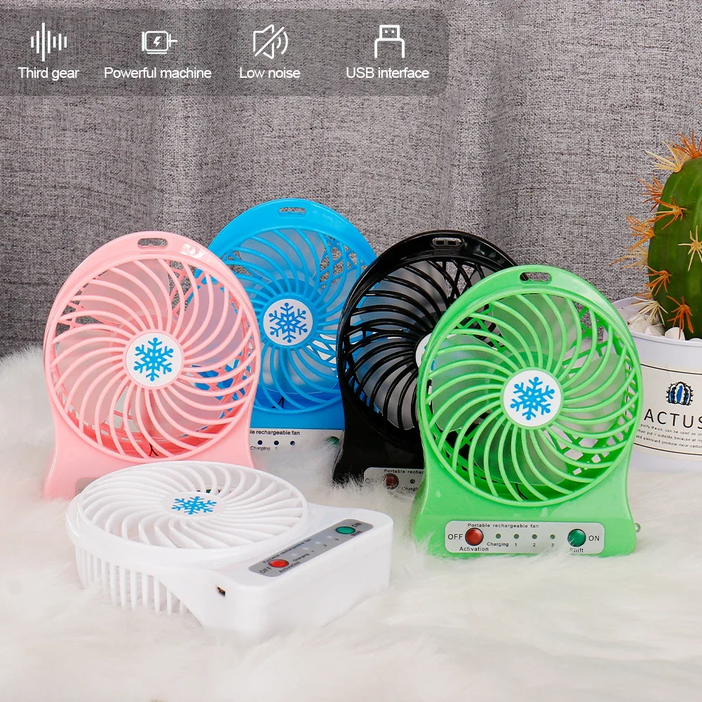 Mini Portable Fan Usb Rechargeable Fan Air Cooler Mini Desk Third Wind Usb Fan 18650 Battery (not Include) Cooling Fans