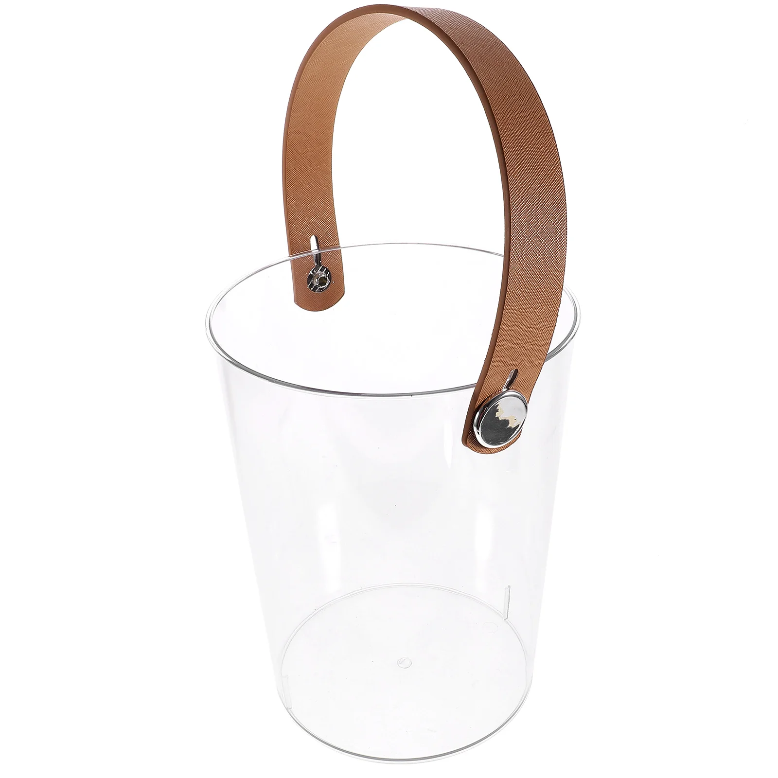 

1pc Ice Bucket Cooler Portable Pet Material Sturdy Handle For Wine Beer Cocktail Storage Bar Ktv Beach Party Use