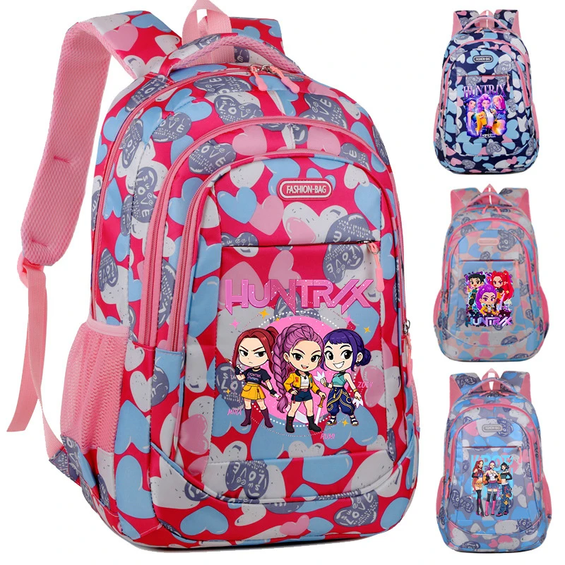 

KPop Demon Hunterss Backpack Boy Girl Cartoon Anime Figure Schoolbag Student Teenager Cute Large Capacity Bookbag Knapsack Gift