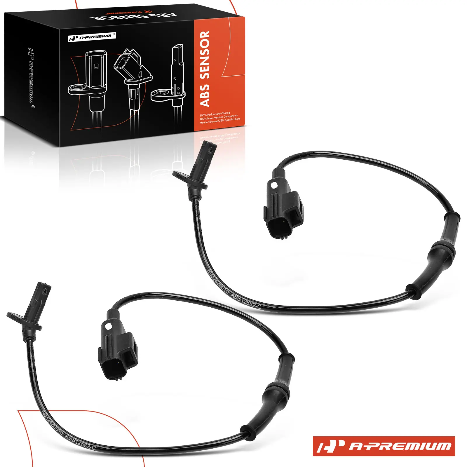 A-Premium 2Pcs Rear Driver & Passenger Side ABS Wheel Speed Sensor for Jaguar XF 2009-2012 XFR 2010-2012