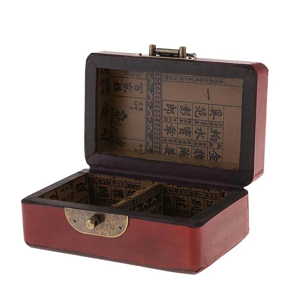 Wooden Jewelry Box Vintage Trinket Cabinet Makeup Accessory Storage Holder Necklace Organizer for Jewelry Packing